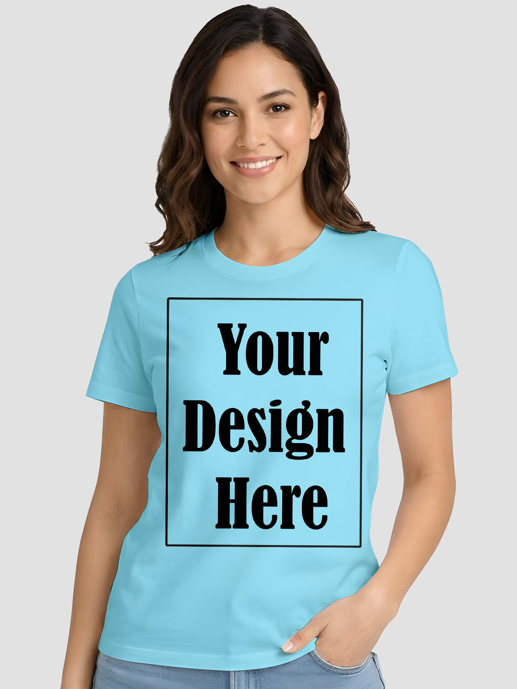 Women Custom Printed T Shirt Front & Back Design