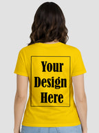Women Custom Printed T Shirt Front & Back Design