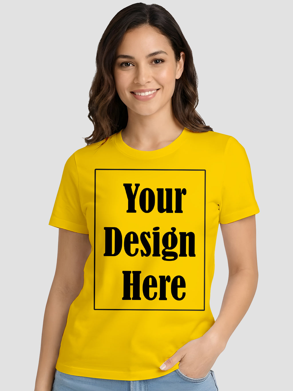 Women Custom Printed T Shirt Front & Back Design