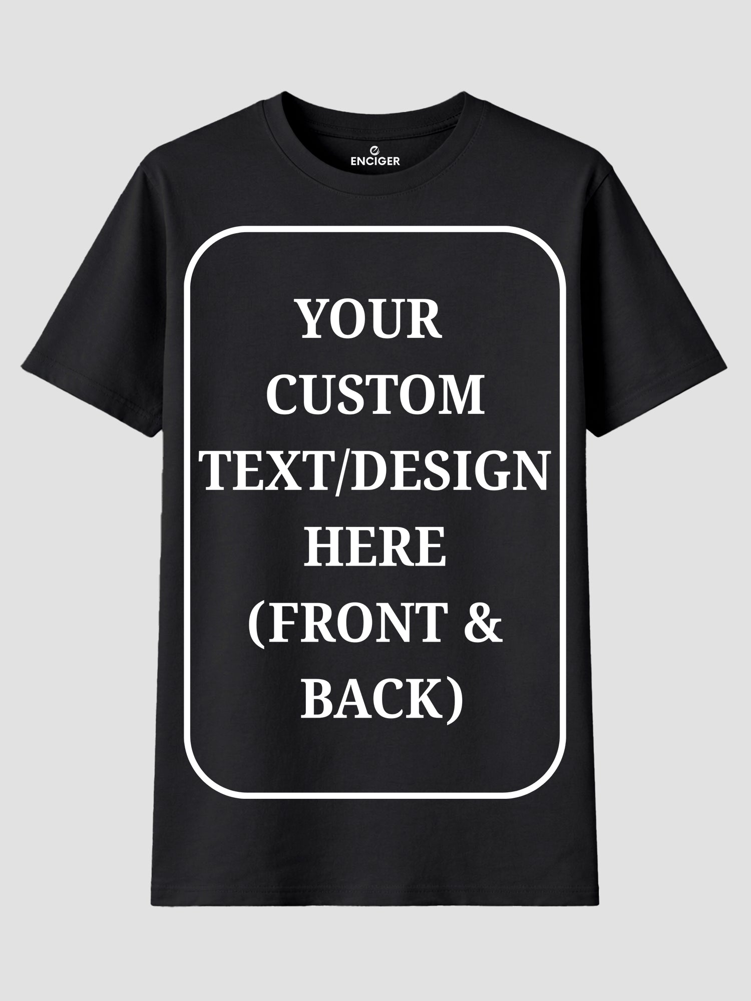 Women Custom T Shirt Front and Back Print Personalized Name Photo Text