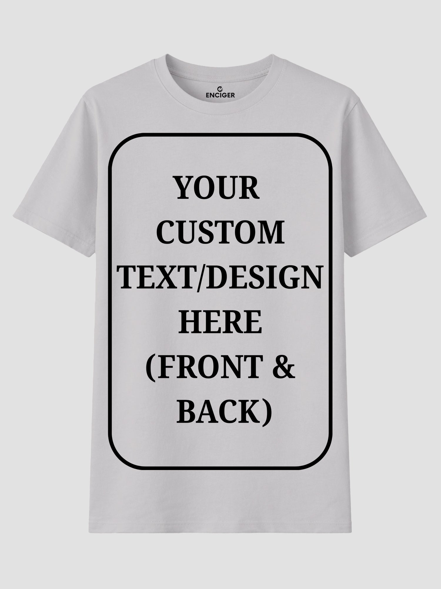 Women Custom T Shirt Front and Back Print Personalized Name Photo Text