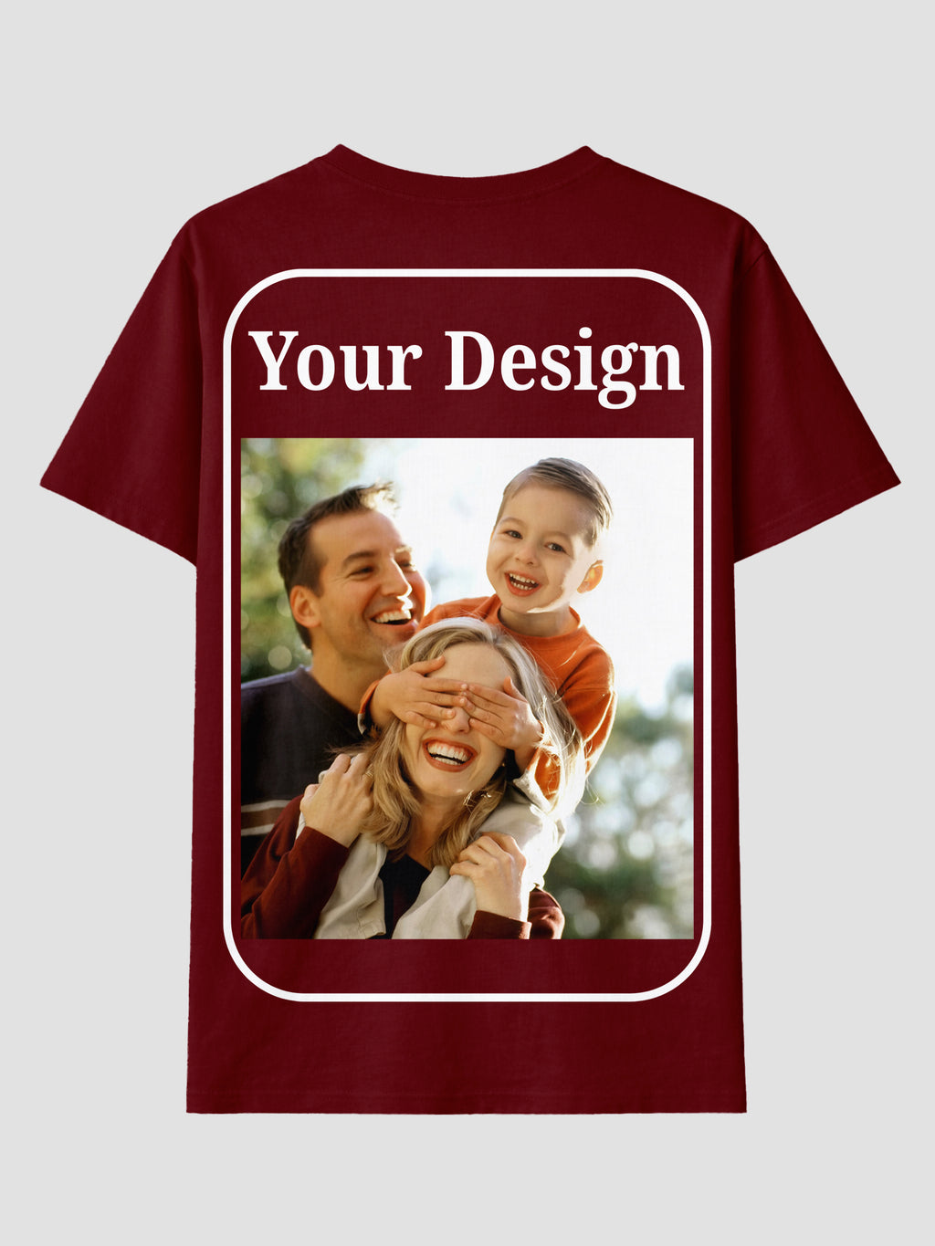 Women Custom T Shirt Front and Back Print Personalized Name Photo Text
