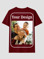 Women Custom T Shirt Front and Back Print Personalized Name Photo Text