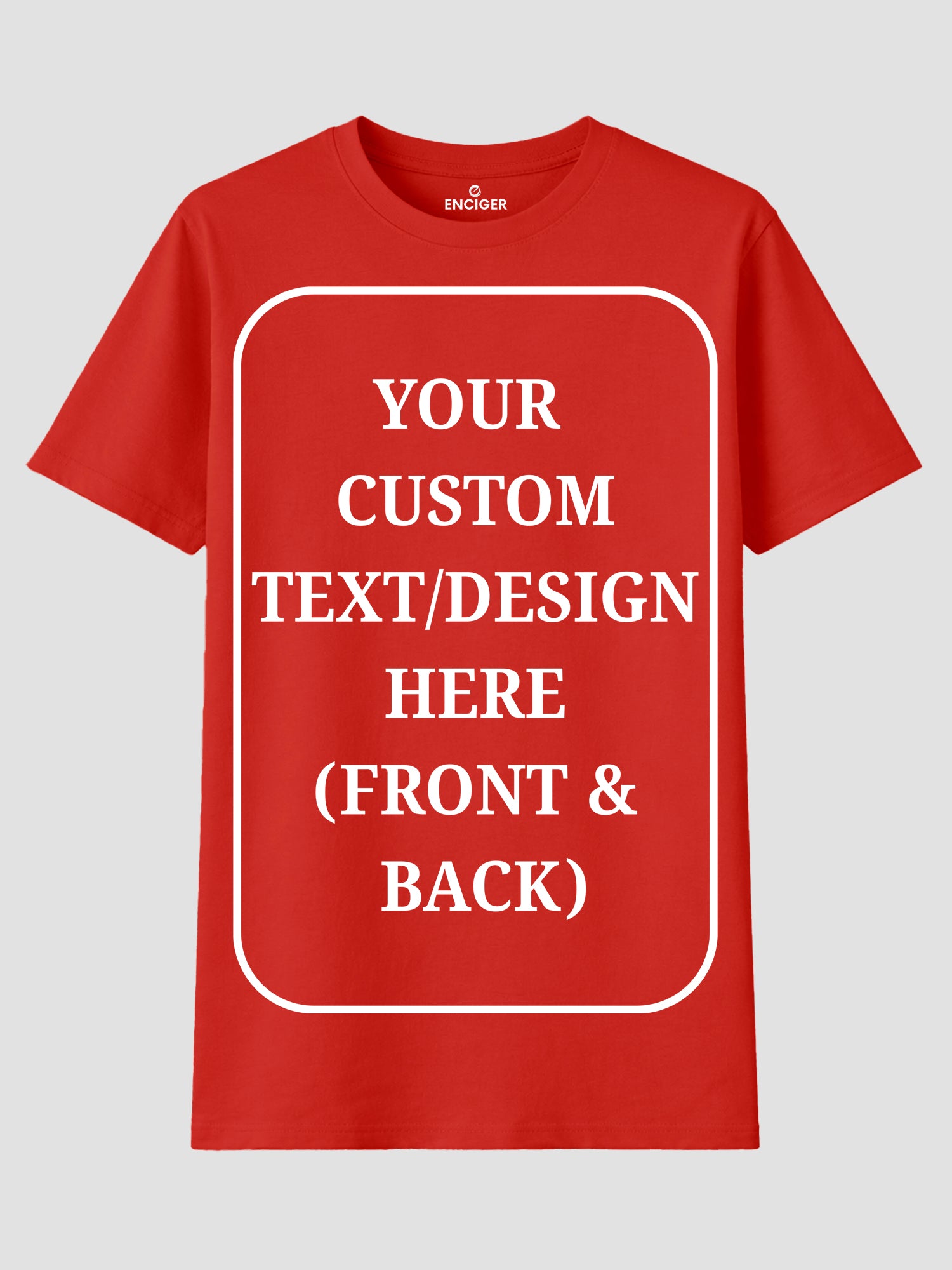 Women Custom T Shirt Front and Back Print Personalized Name Photo Text