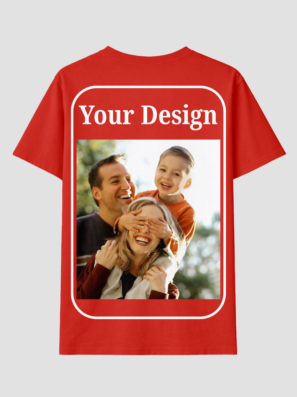 Women Custom T Shirt Front and Back Print Personalized Name Photo Text