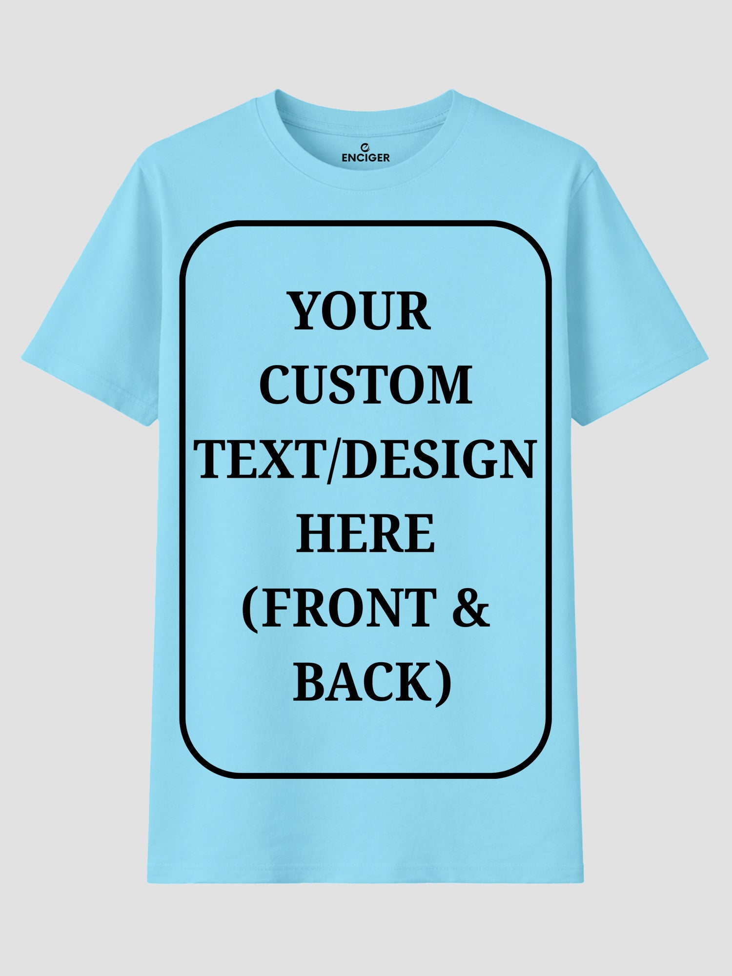 Women Custom T Shirt Front and Back Print Personalized Name Photo Text