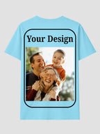 Women Custom T Shirt Front and Back Print Personalized Name Photo Text