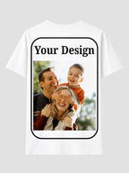 Women Custom T Shirt Front and Back Print Personalized Name Photo Text