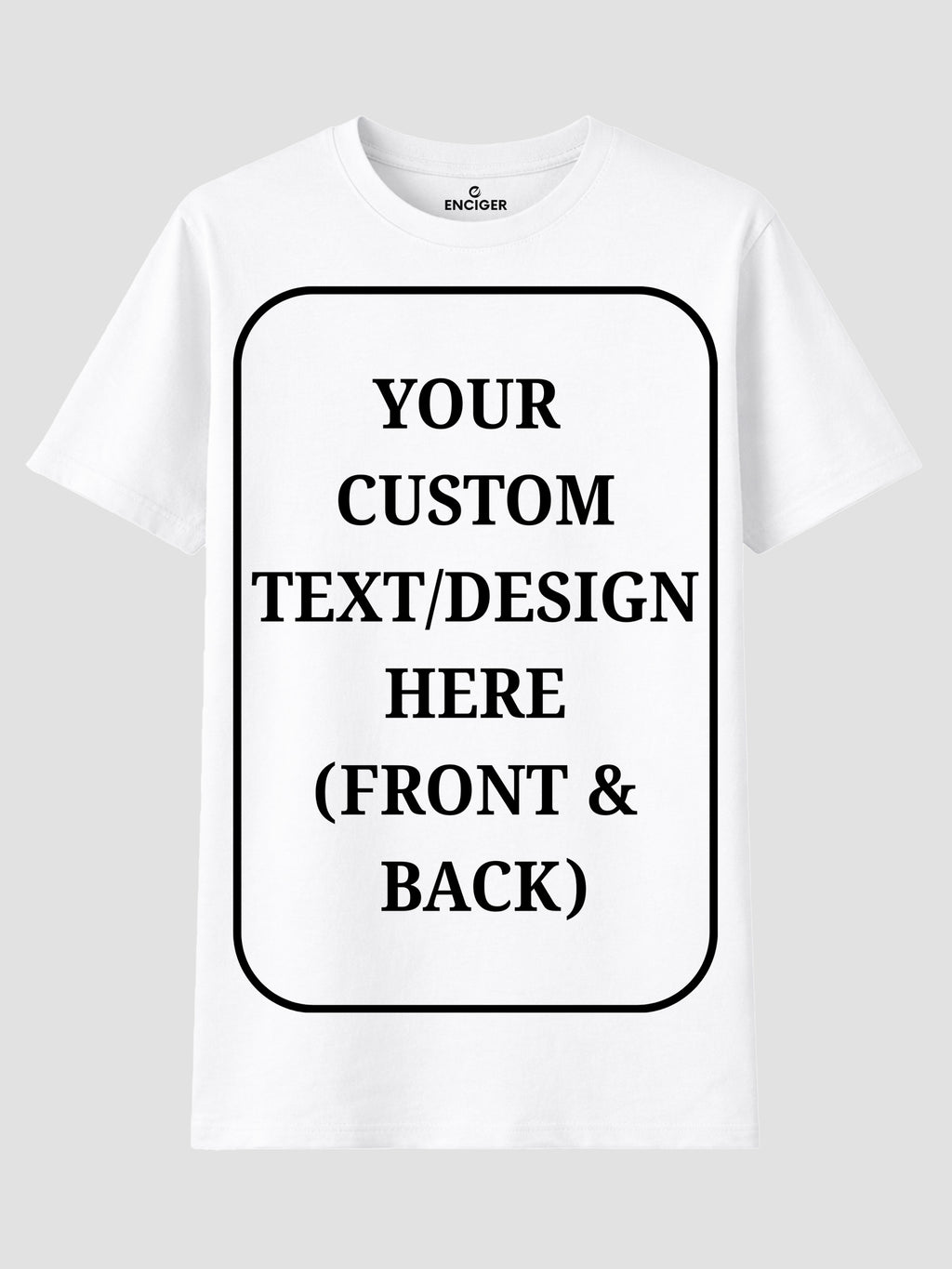 Women Custom T Shirt Front and Back Print Personalized Name Photo Text
