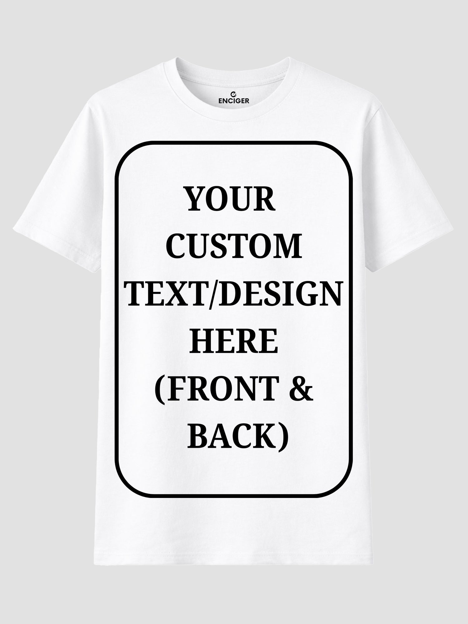 Women Custom T Shirt Front and Back Print Personalized Name Photo Text