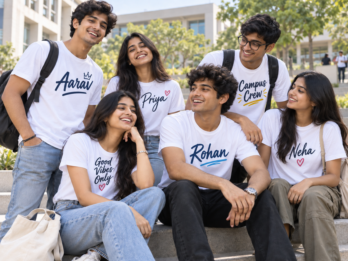 Customized T-shirts for school and college students