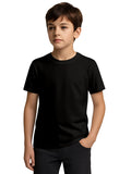 Kids-Plain-Cotton-T-Shirt-Round-Neck-Casual-Everyday-Wear-Top