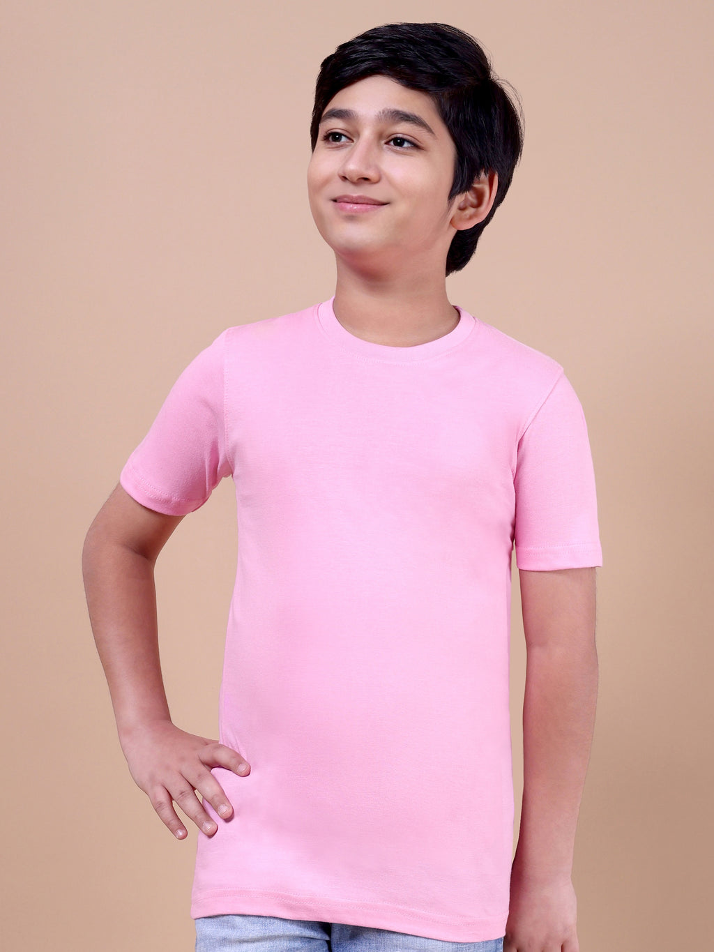 Kids-Plain-Cotton-T-Shirt-Round-Neck-Casual-Everyday-Wear-Top