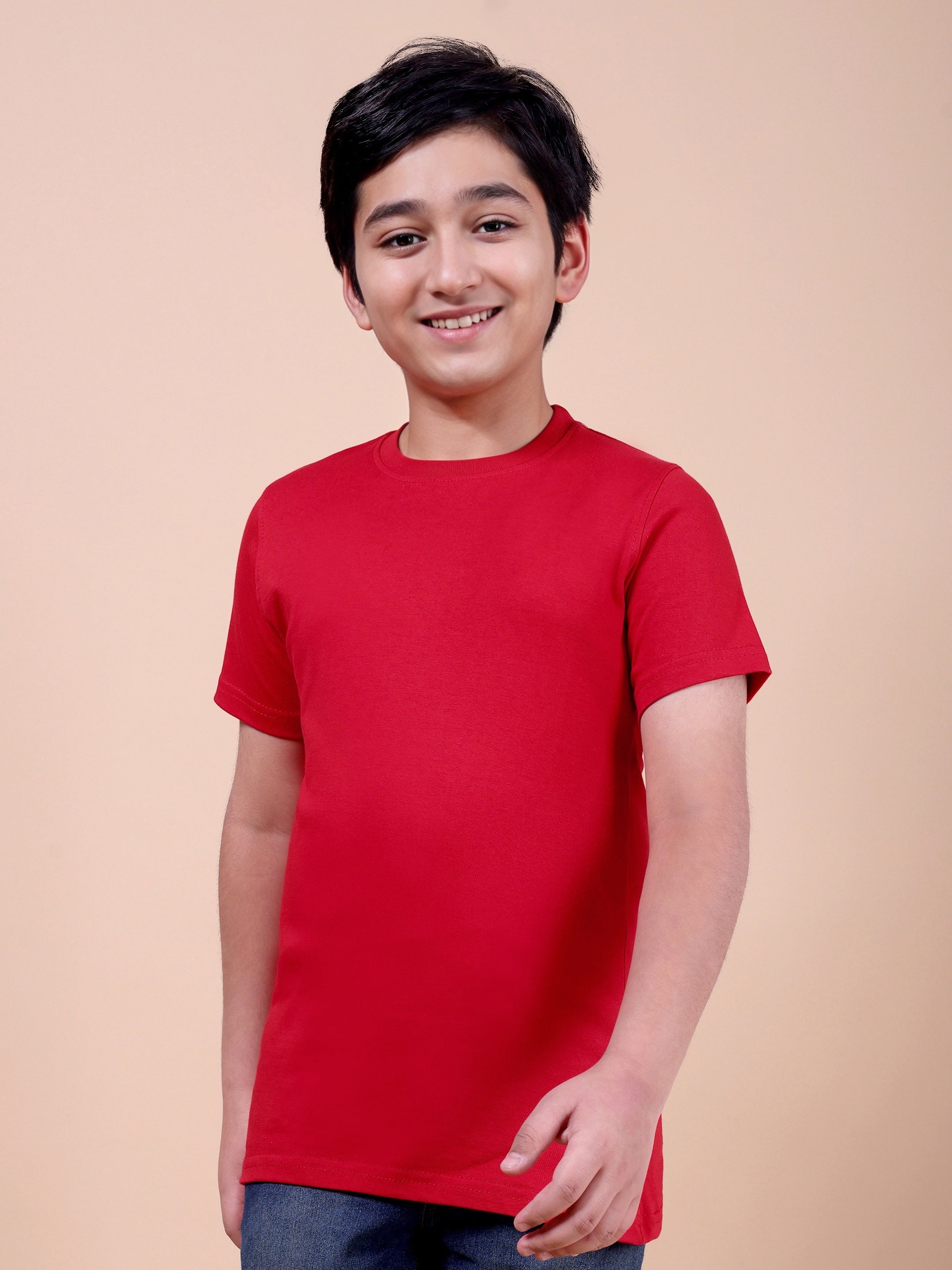 Kids-Plain-Cotton-T-Shirt-Round-Neck-Casual-Everyday-Wear-Top