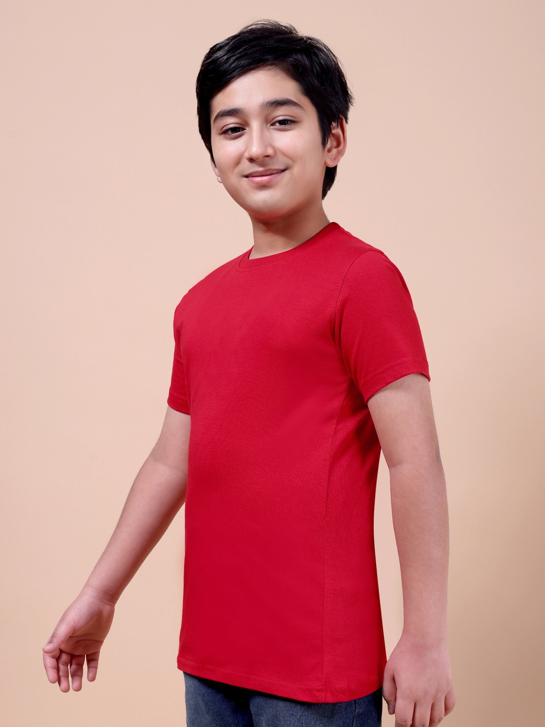 Kids-Plain-Cotton-T-Shirt-Round-Neck-Casual-Everyday-Wear-Top