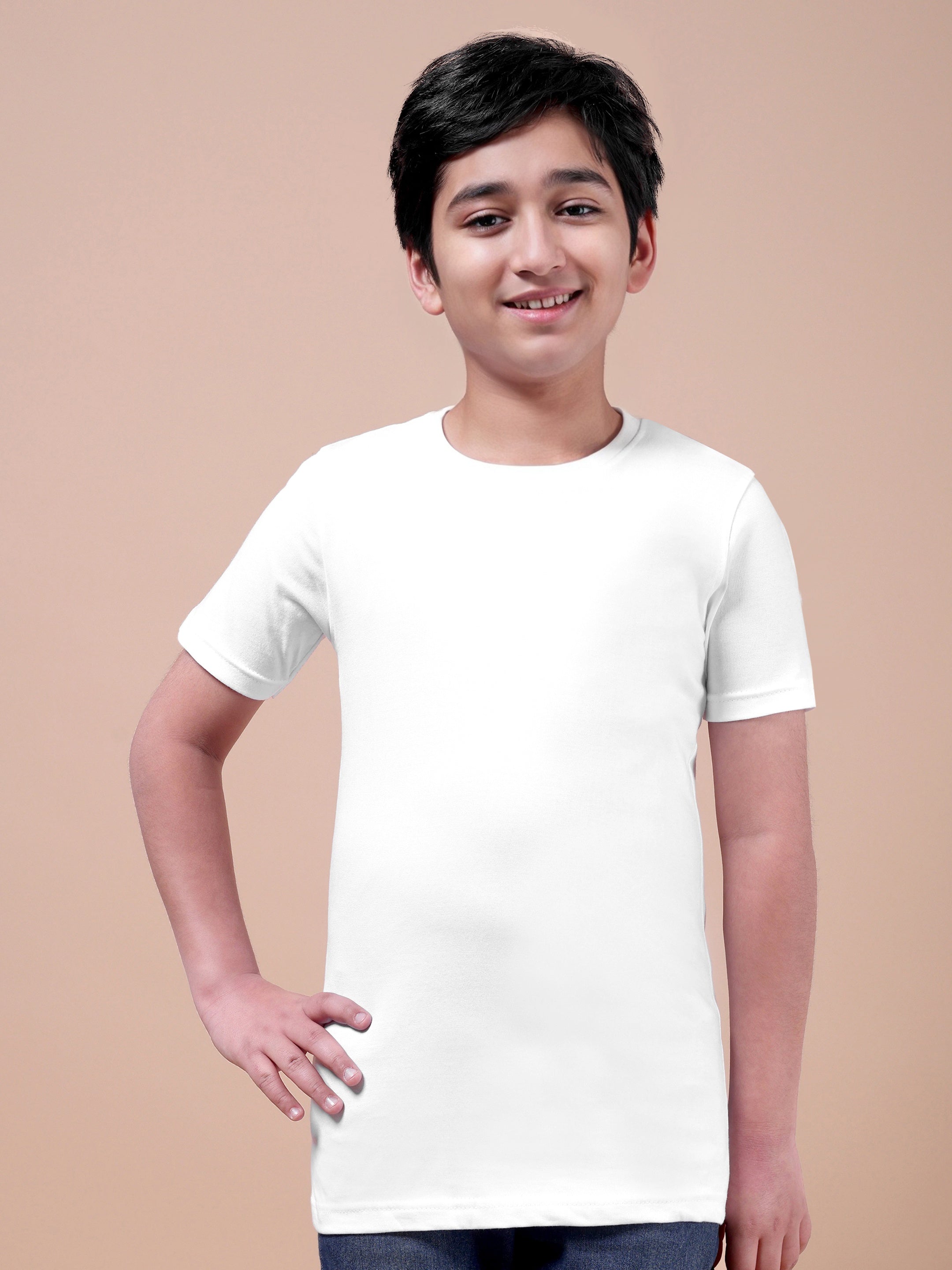 Kids-Plain-Cotton-T-Shirt-Round-Neck-Casual-Everyday-Wear-Top