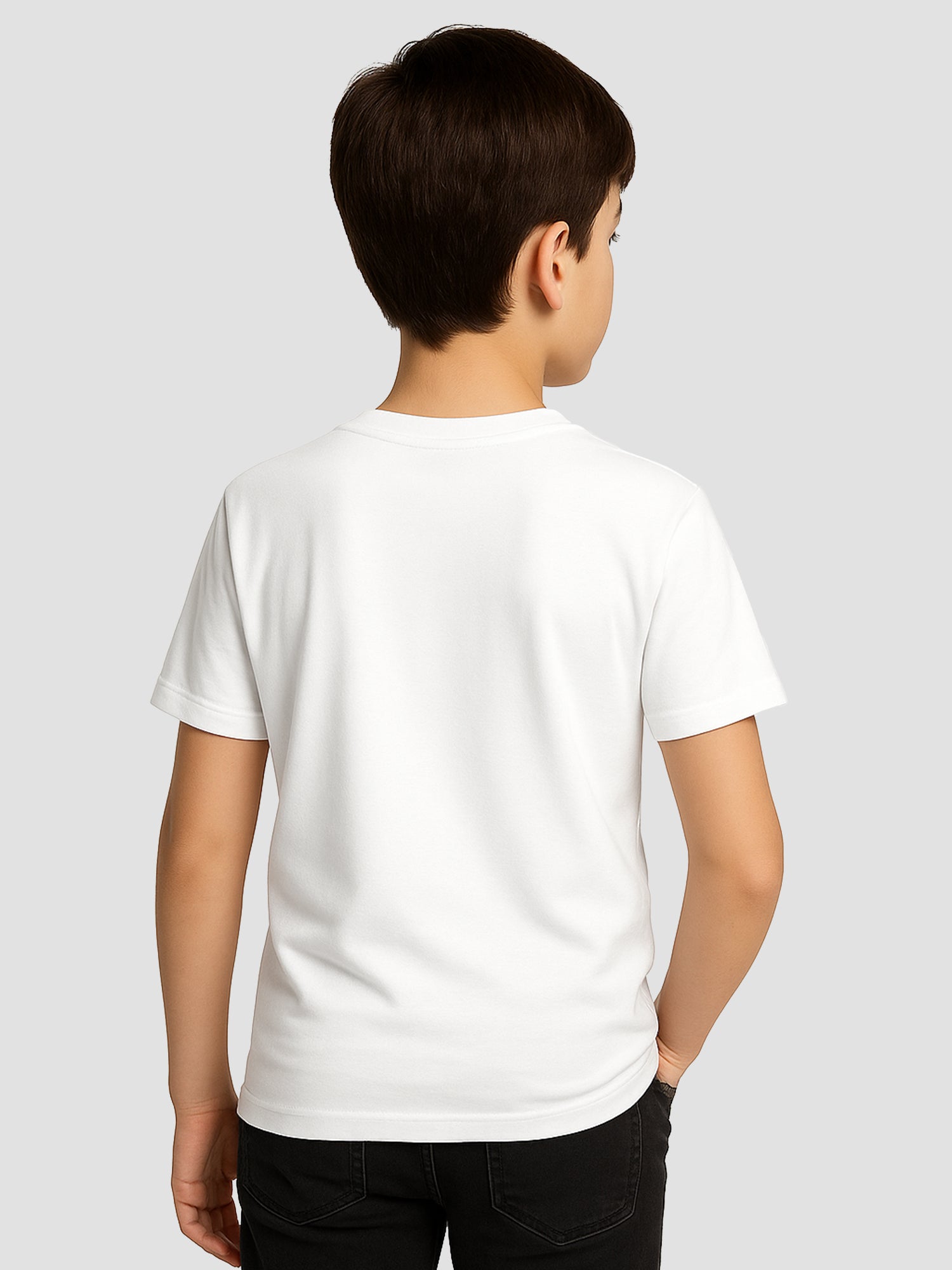 Kids-Plain-Cotton-T-Shirt-Round-Neck-Casual-Everyday-Wear-Top