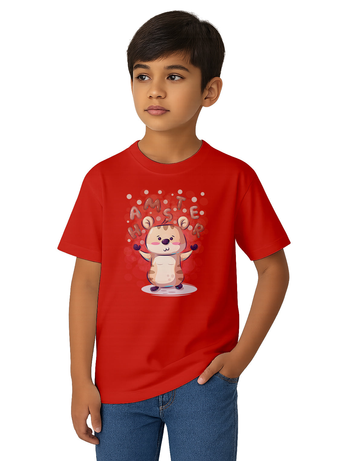 Kids-Cartoon-Theme-Printed-Breathable-Daily-Wear-Tee-for-Boys-and-Girls-KPT2-Red