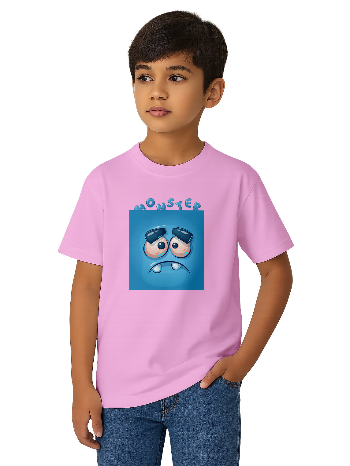 Unisex-Kids-Graphic-Printed-Cotton-T-Shirt-Ideal-for-Play-and-Gifting-KPT5-Pink
