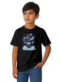 Kids-Cotton-Graphic-Print-Casual-Regular-Fit-T-Shirt-for-Boys-and-Girls-KPT9-Black