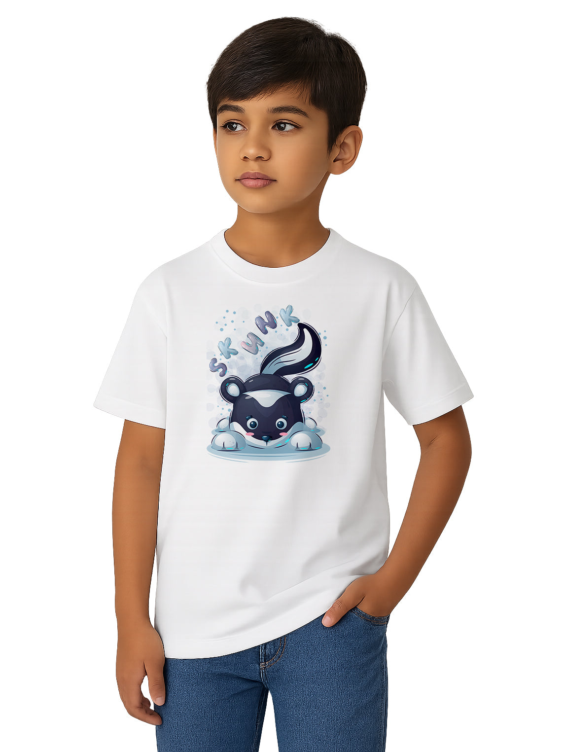 Kids-Cotton-Graphic-Print-Casual-Regular-Fit-T-Shirt-for-Boys-and-Girls-KPT9-White