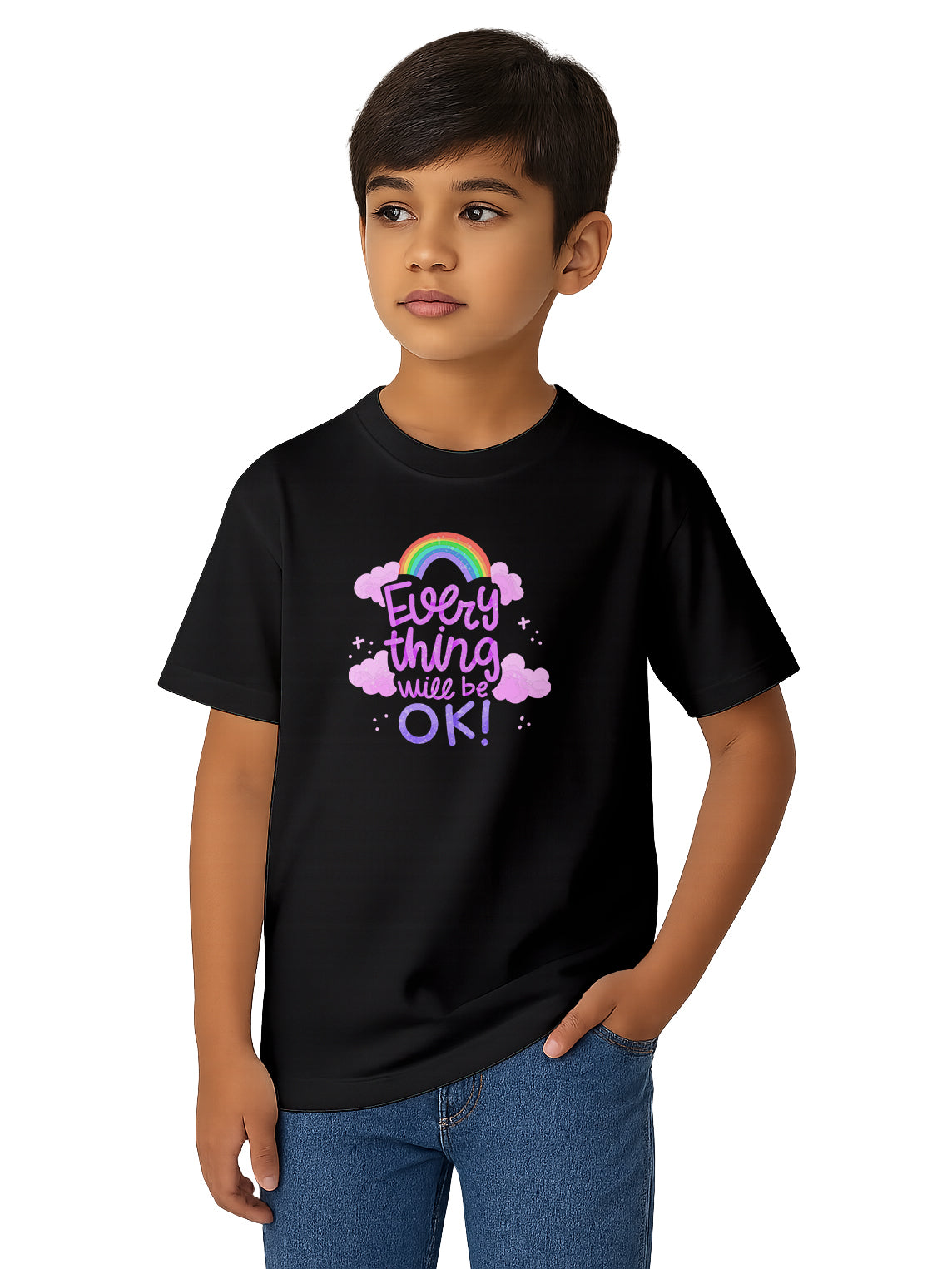 Kids-Cotton-Graphic-Print-Regular-Fit-Casual-Wear-T-Shirt-for-Boys-and-Girls-KPT14-Black