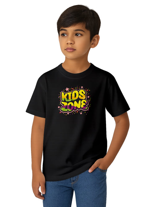 Kids-Cotton-Graphic-Print-Regular-Fit-Casual-Wear-T-Shirt-for-Boys-and-Girls-KPT18-Black