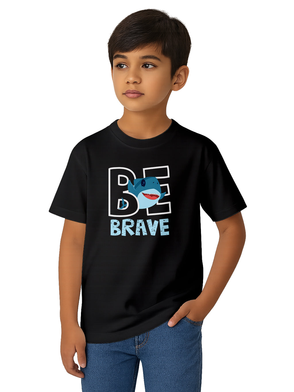 Unisex-Kids-Graphic-Printed-Cotton-T-Shirt-Ideal-for-Play-and-Gifting-KPT21-Black