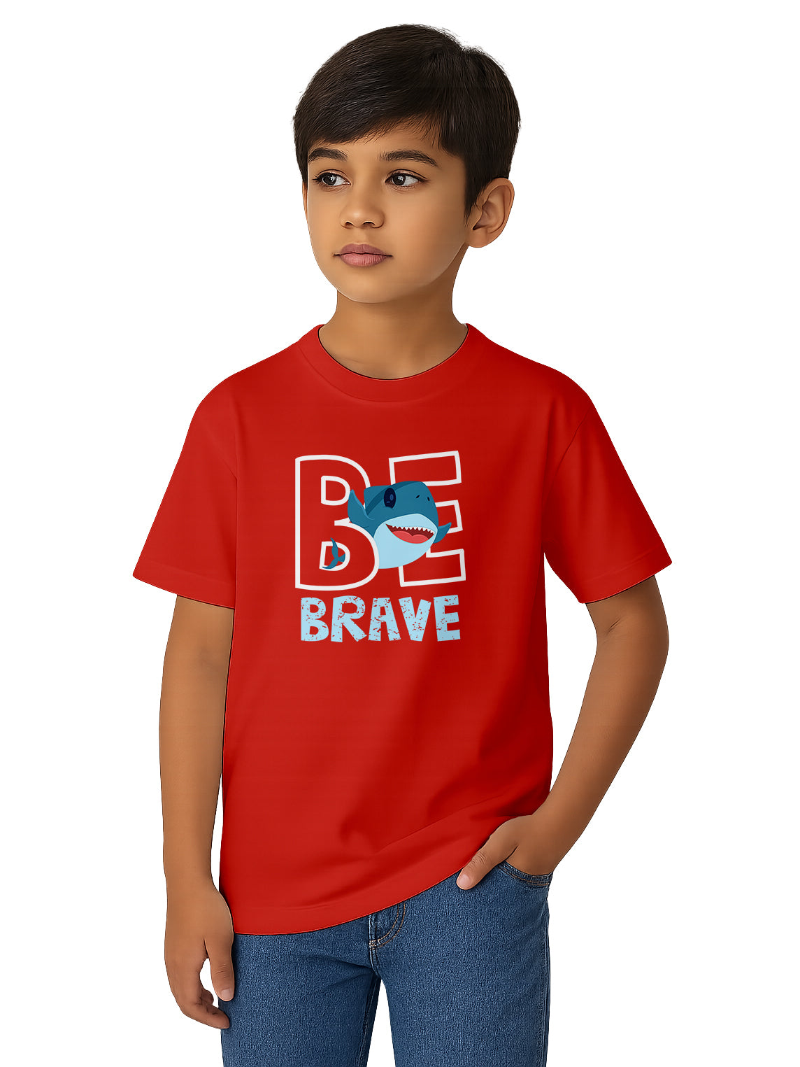 Unisex-Kids-Graphic-Printed-Cotton-T-Shirt-Ideal-for-Play-and-Gifting-KPT21-Red