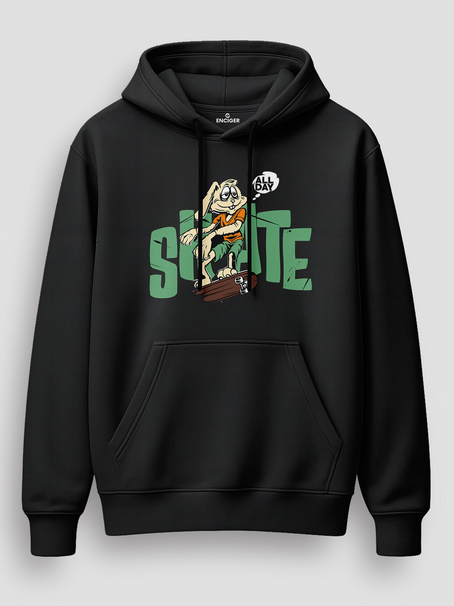 Mens-Graphic-Grey-Skateboard-Theme-Hoodie-with-Kangaroo-Pocket-and-Drawstring-Hood-MPH3