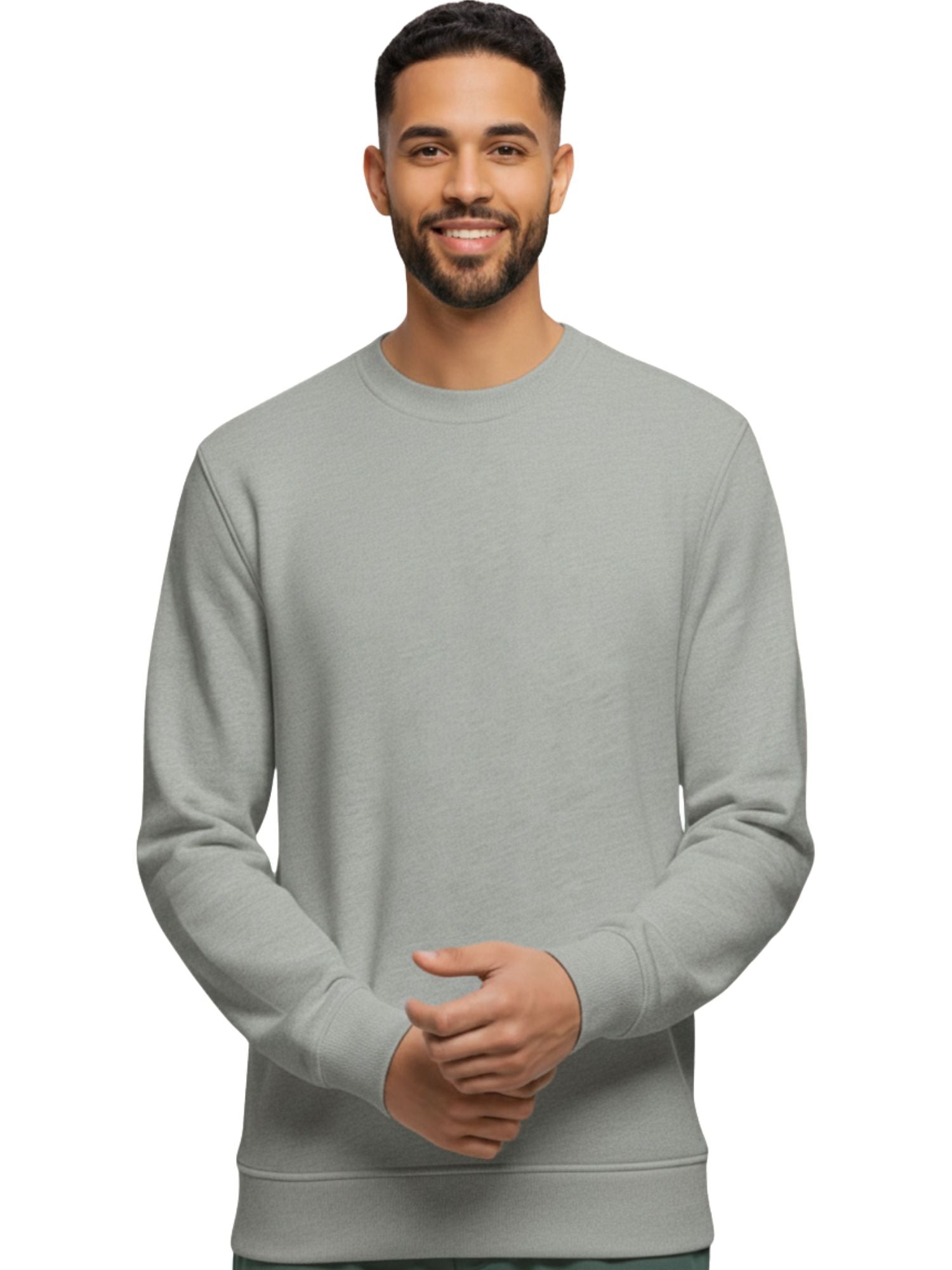 Mens-Regular-Fit-Cotton-Fleece-Casual-Stylish-Long-Sleeve-Sweatshirt