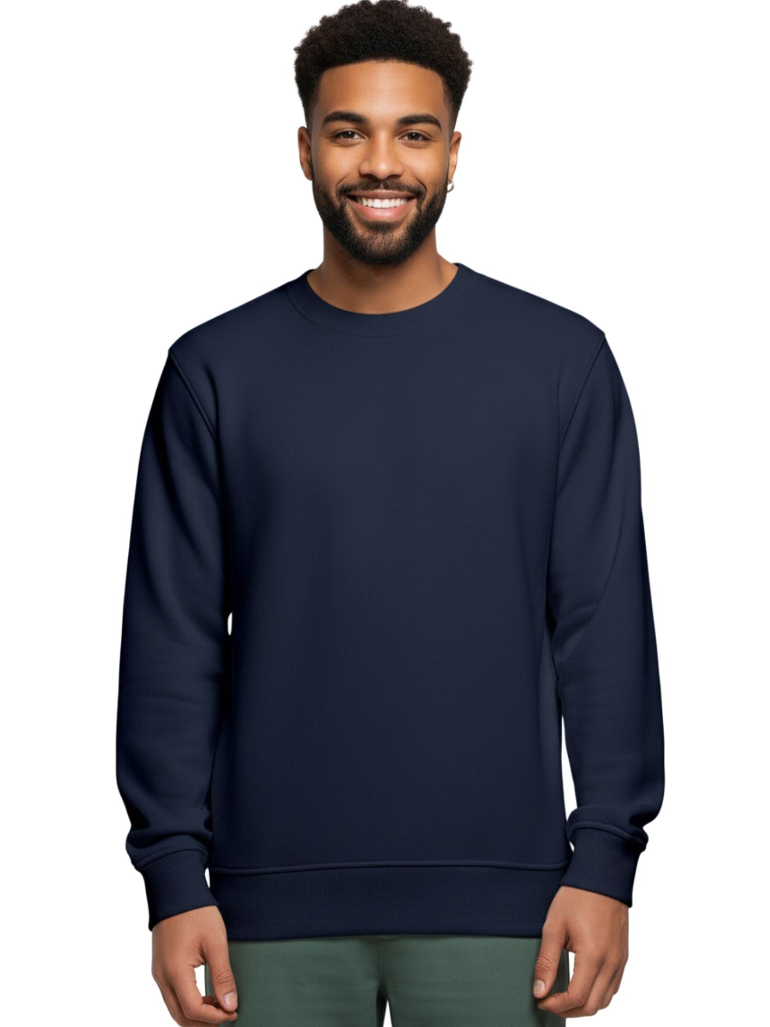 Mens-Regular-Fit-Cotton-Fleece-Casual-Stylish-Long-Sleeve-Sweatshirt