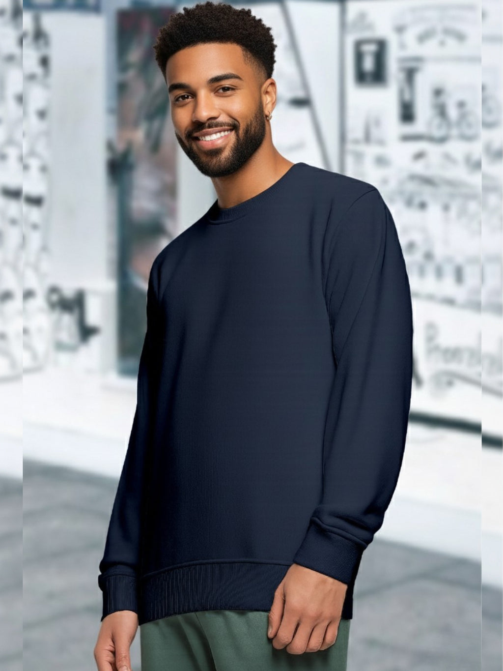 Mens-Regular-Fit-Cotton-Fleece-Casual-Stylish-Long-Sleeve-Sweatshirt