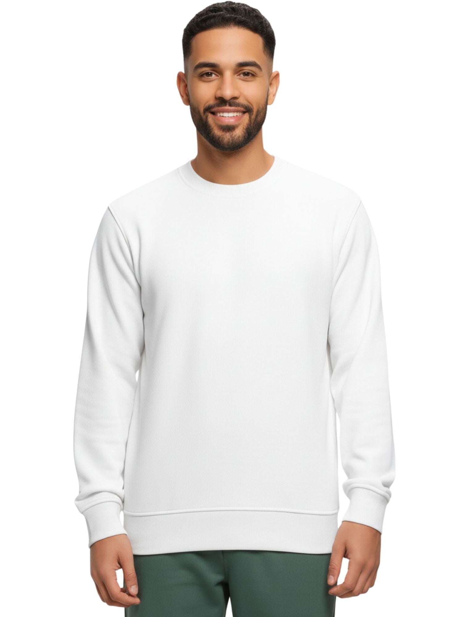 Mens-Regular-Fit-Cotton-Fleece-Casual-Stylish-Long-Sleeve-Sweatshirt