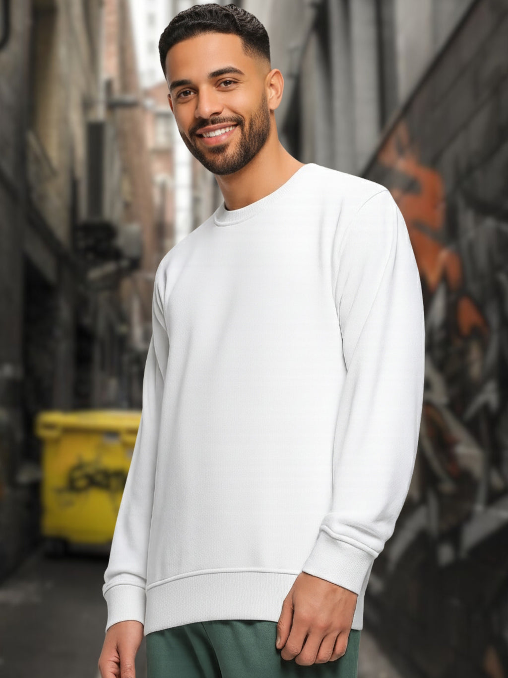 Mens-Regular-Fit-Cotton-Fleece-Casual-Stylish-Long-Sleeve-Sweatshirt