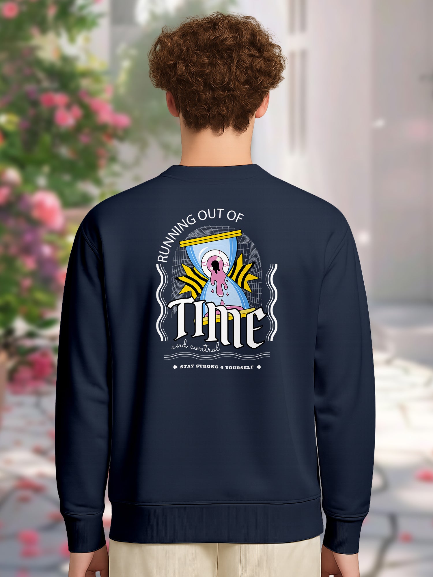 Mens-Trendy-Streetwear-Stylish-Back-Graphic-“Running-Out-of-Time”-Print-Sweatshirt-MPS2