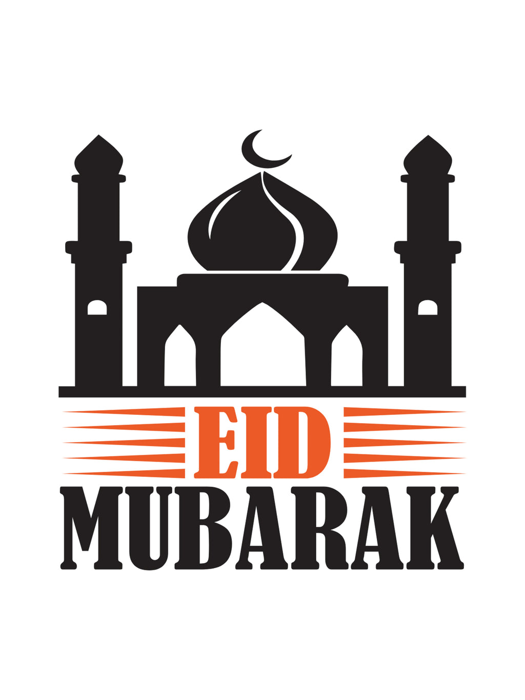 Mens-Regular-Fit-Graphic-Print-T-Shirt-Eid-Mubarak-Festive-Special-Design-MPT9