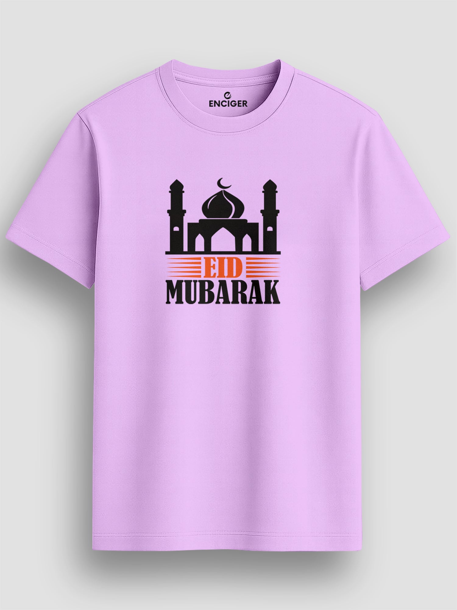 Mens-Regular-Fit-Graphic-Print-T-Shirt-Eid-Mubarak-Festive-Special-Design-MPT9