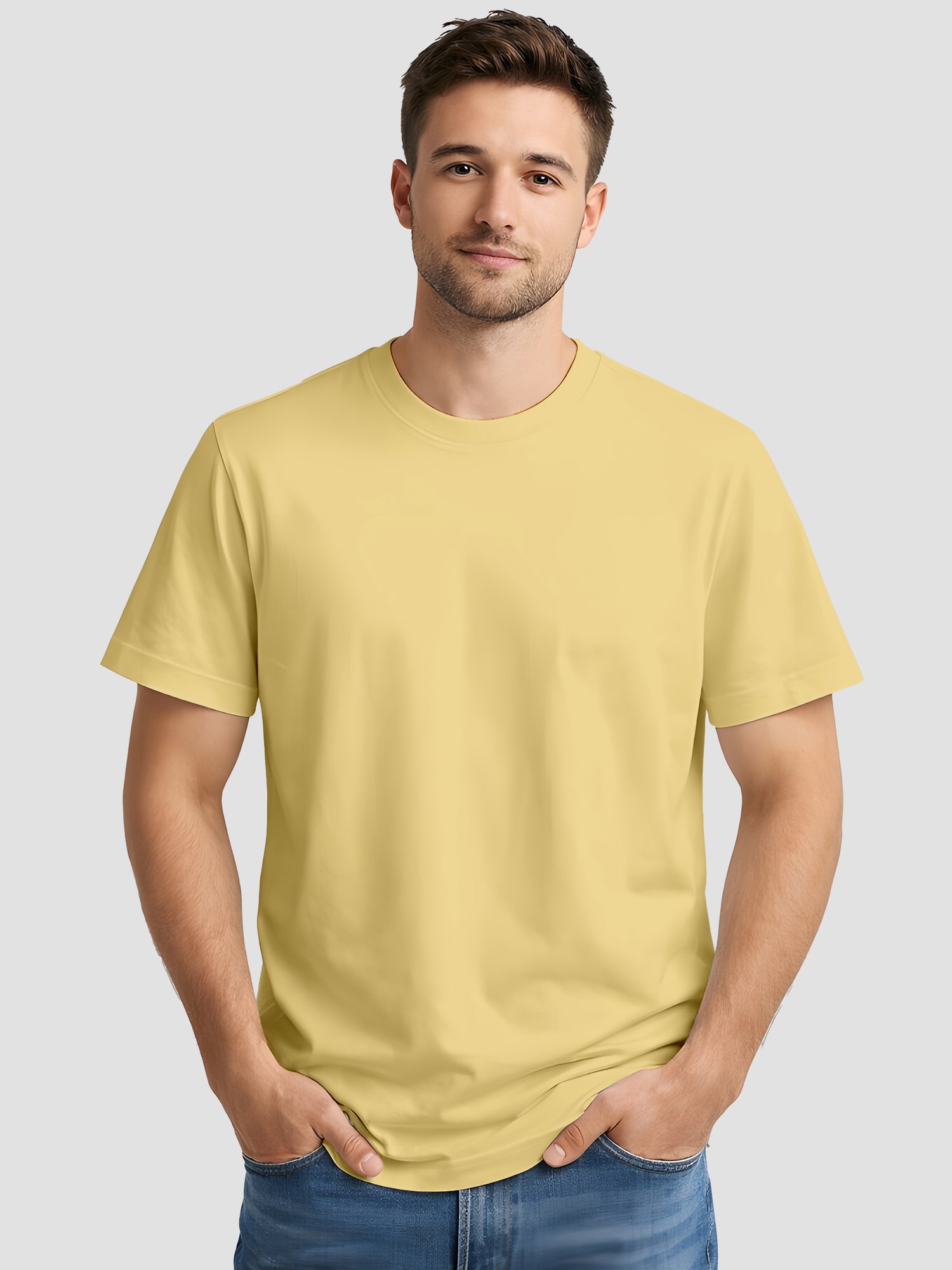 Mens-Solid-Casual-Regular-Fit-T-Shirt-for-Everyday-Wear