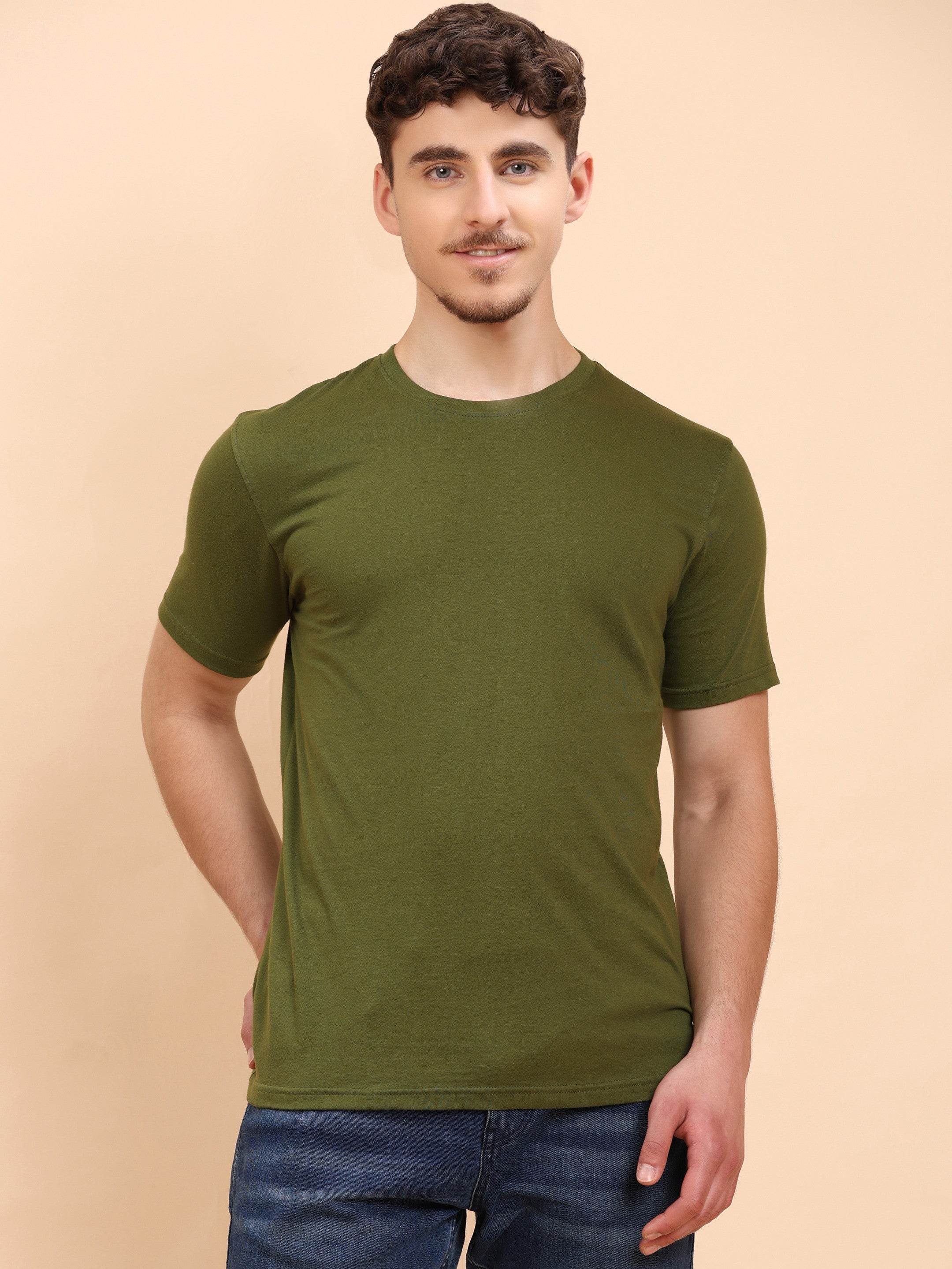 Mens-Solid-Casual-Regular-Fit-T-Shirt-for-Everyday-Wear