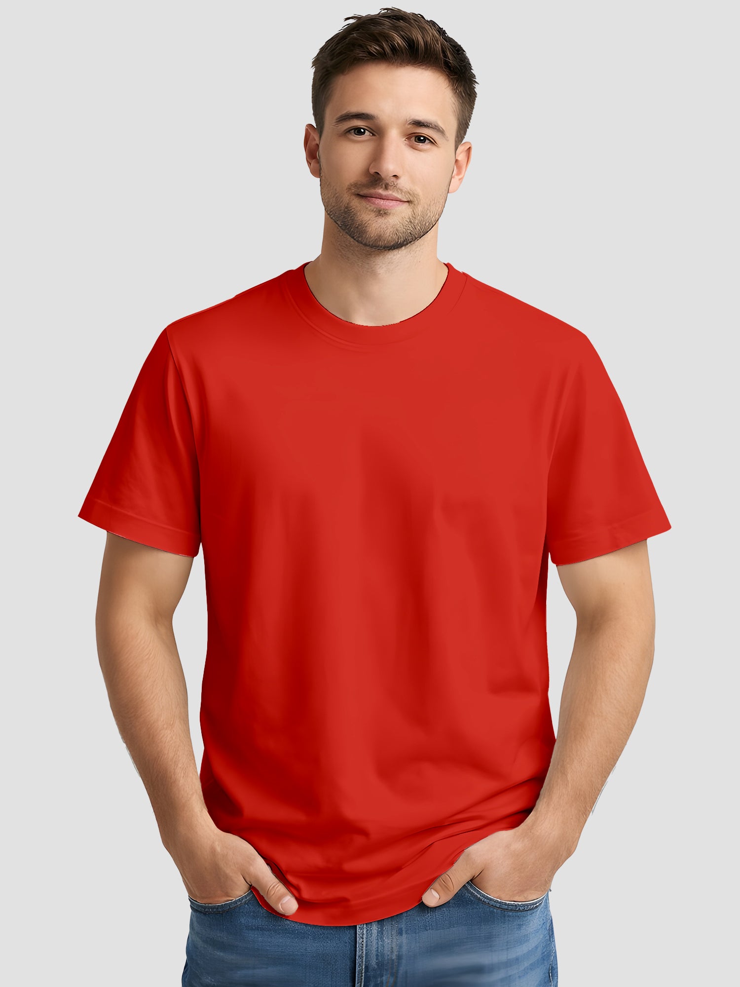 Mens-Solid-Casual-Regular-Fit-T-Shirt-for-Everyday-Wear