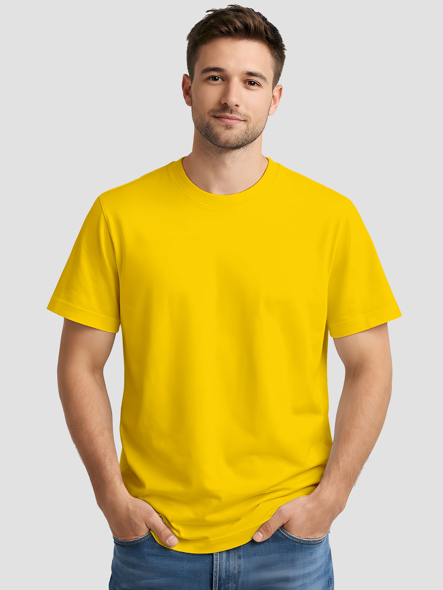 Mens-Solid-Casual-Regular-Fit-T-Shirt-for-Everyday-Wear