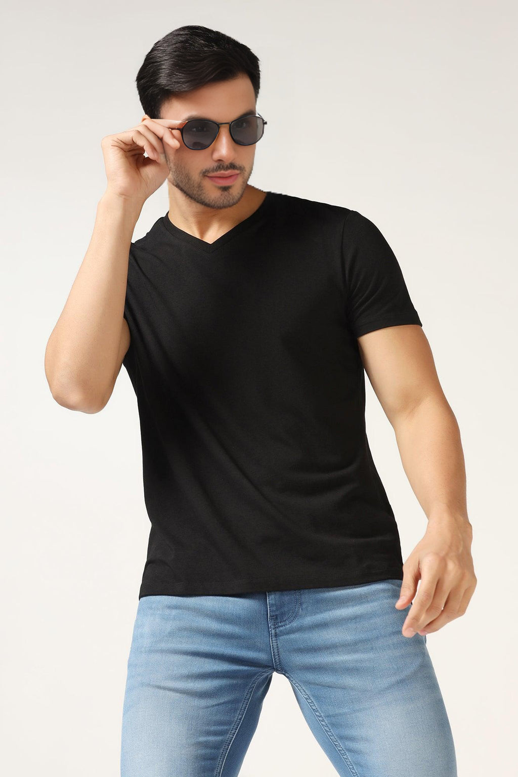 mens-premium-cotton-v-neck-t-shirt-classic-plain-tee