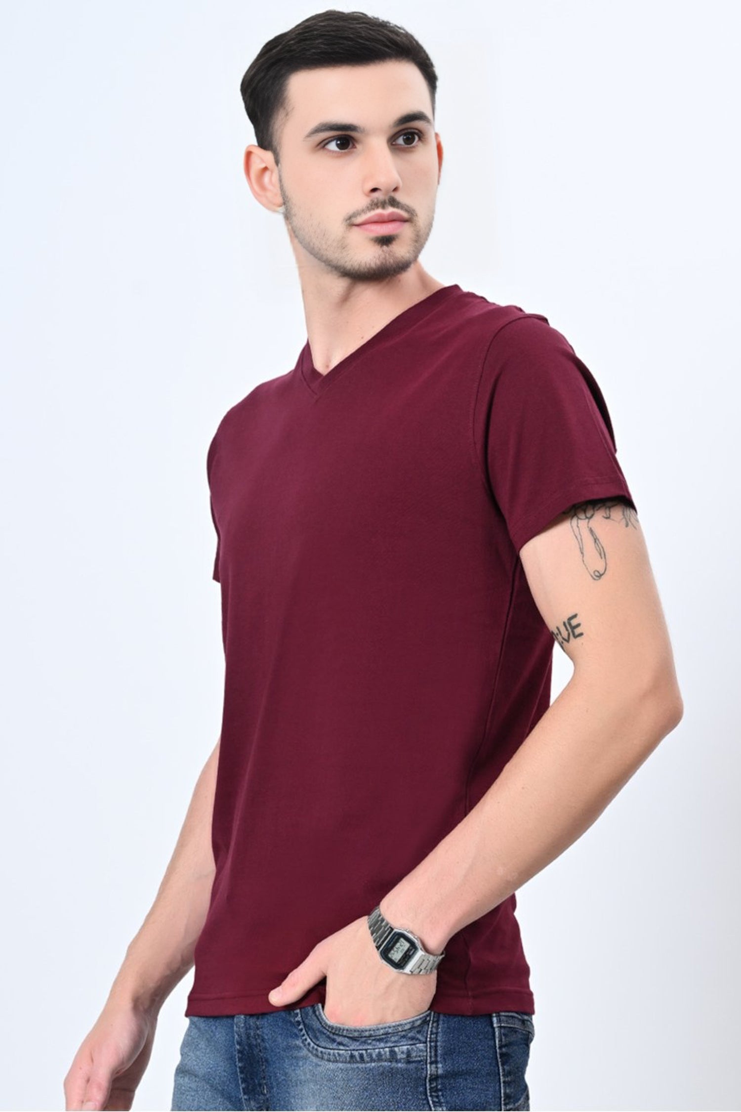 mens-premium-cotton-v-neck-t-shirt-classic-plain-tee
