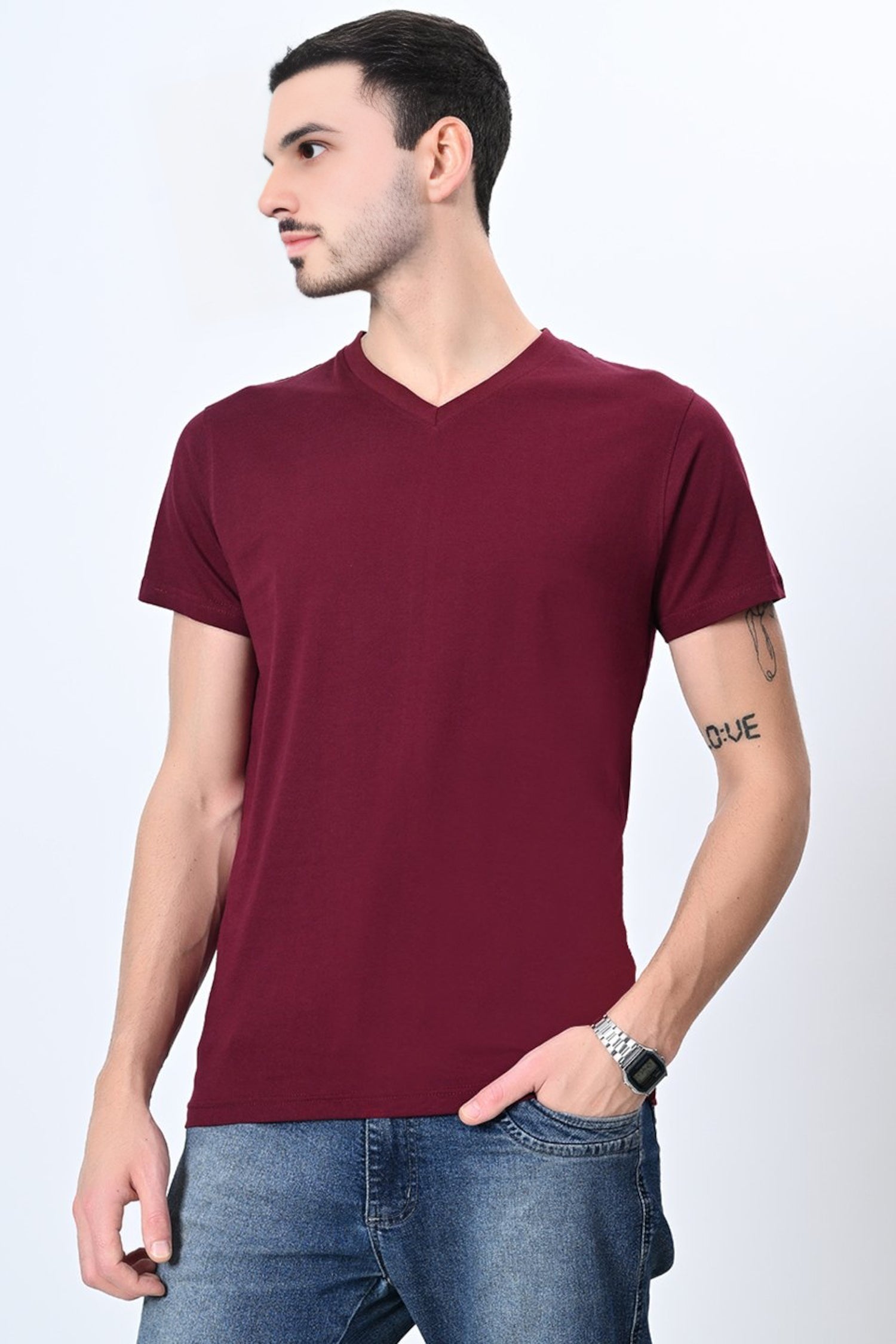 mens-premium-cotton-v-neck-t-shirt-classic-plain-tee