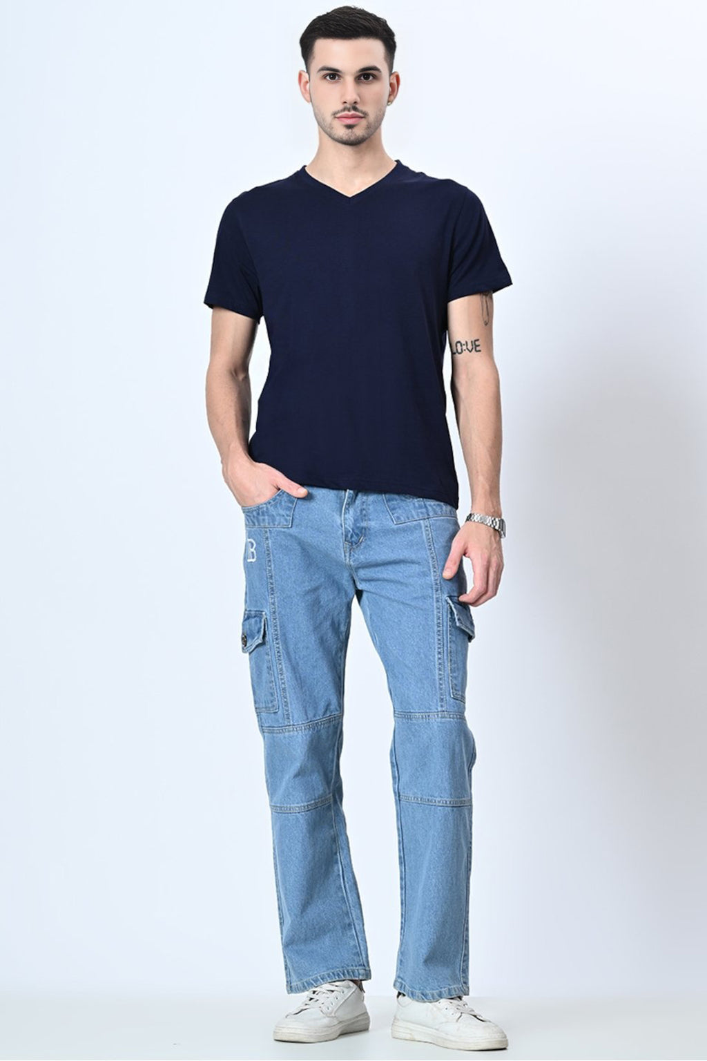 mens-premium-cotton-v-neck-t-shirt-classic-plain-tee