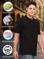 Mens-Classic-Fit-Plain-Solid-Polo-Casual-T-Shirt-for-Everyday-Wear