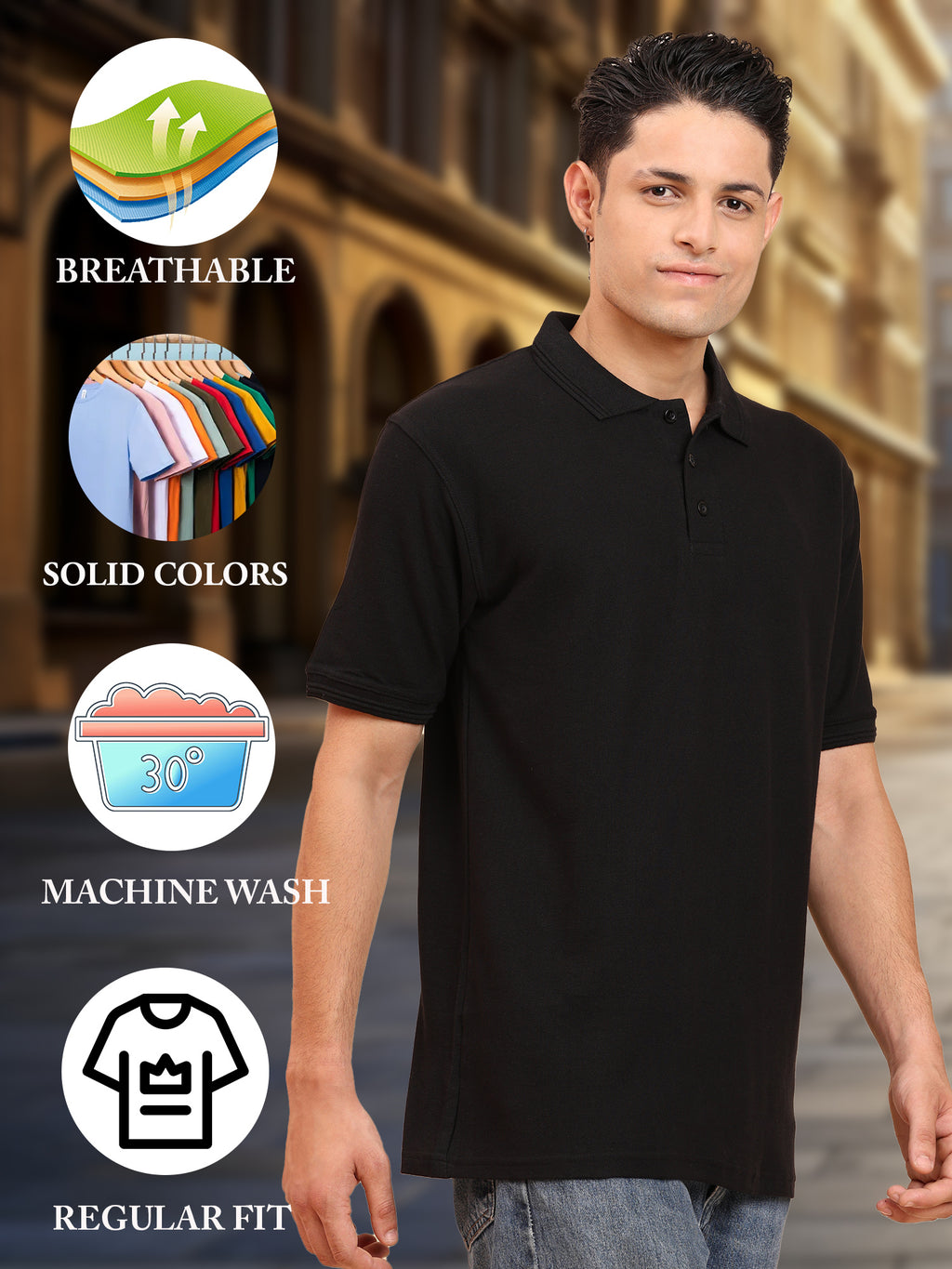 Mens-Classic-Fit-Plain-Solid-Polo-Casual-T-Shirt-for-Everyday-Wear