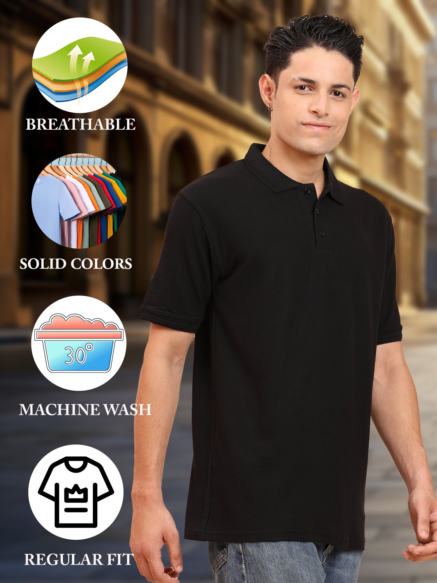 Mens-Classic-Fit-Plain-Solid-Polo-Casual-T-Shirt-for-Everyday-Wear