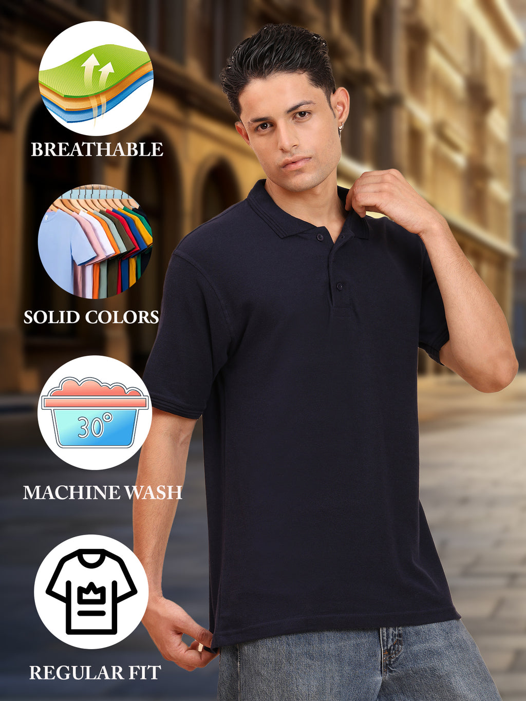 Mens-Classic-Fit-Plain-Solid-Polo-Casual-T-Shirt-for-Everyday-Wear